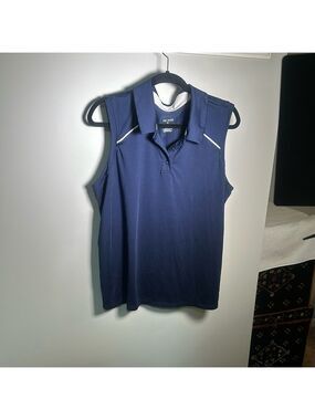 Tek Gear Blue Sleeveless Polo 1X